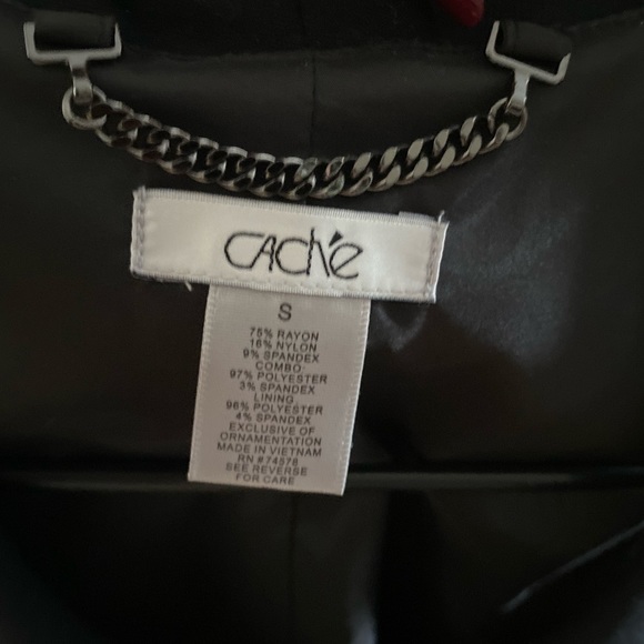 Cache’| Small| Black ruffle trim vest| Great Condition. - Picture 3 of 6